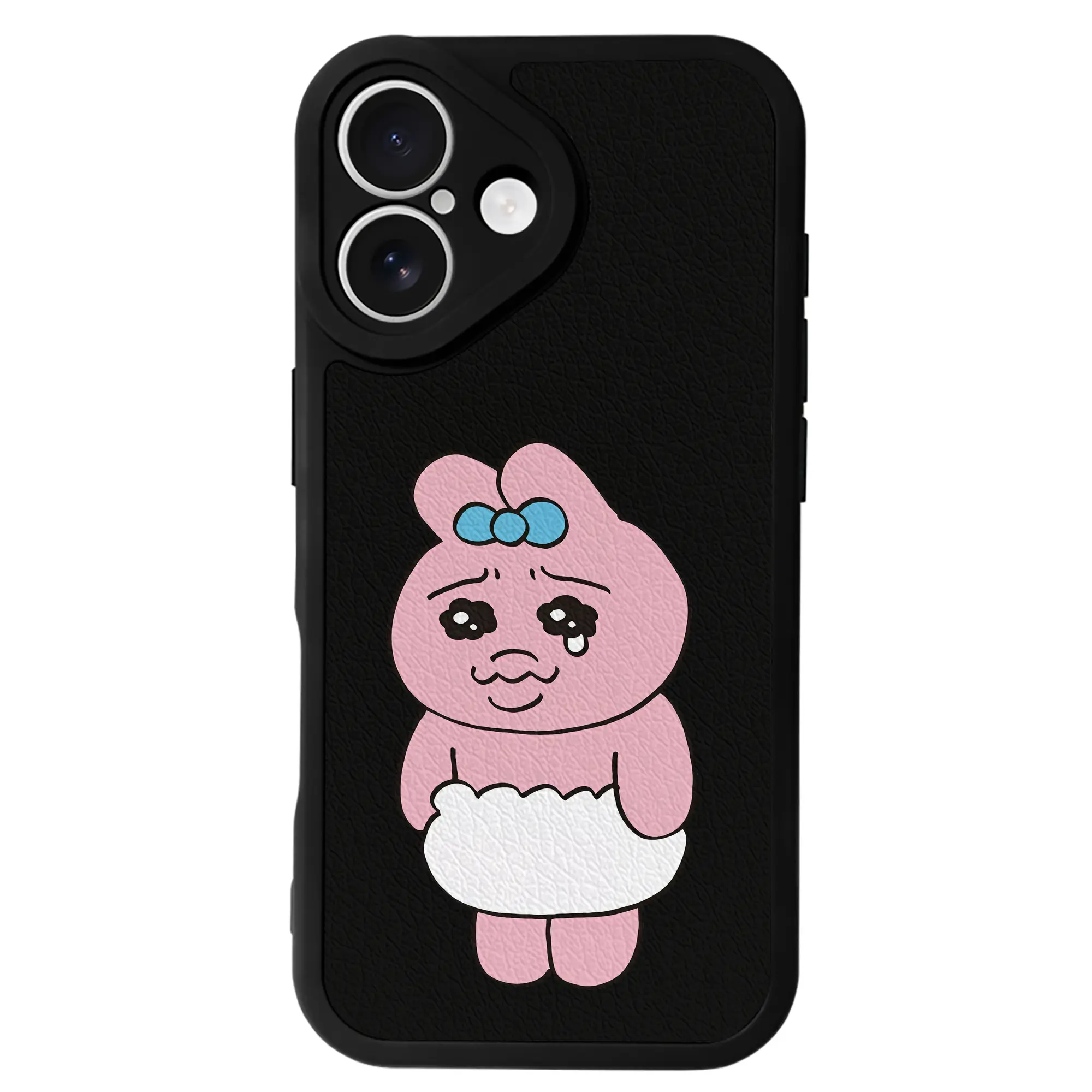 おぱんちゅうさぎ グッズ おぱんちゅうさぎ - IPhone 16シリーズ対応 ・ シリコンスマホケース ・ レザー調 ・ 高精度フィット ・ 耐衝撃 ・ ワイヤレス充電対応 ・ 精密カット